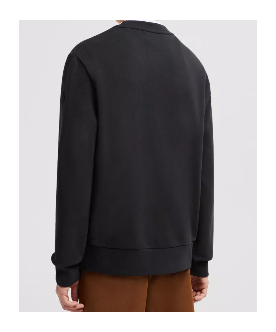 Shop Moncler Logo Motif Sweatshirt In Black
