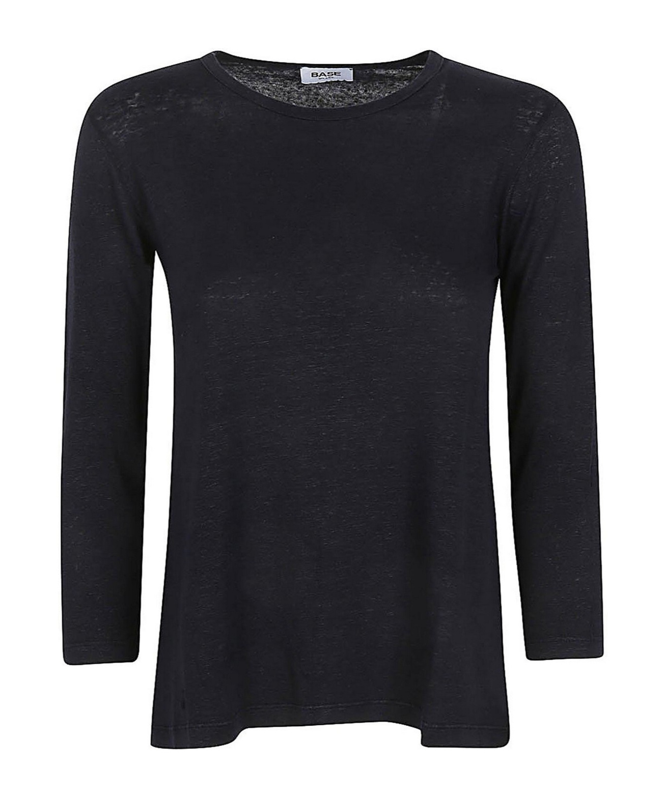 Baserange Plain Jersey Long-sleeved T-shirt In Black