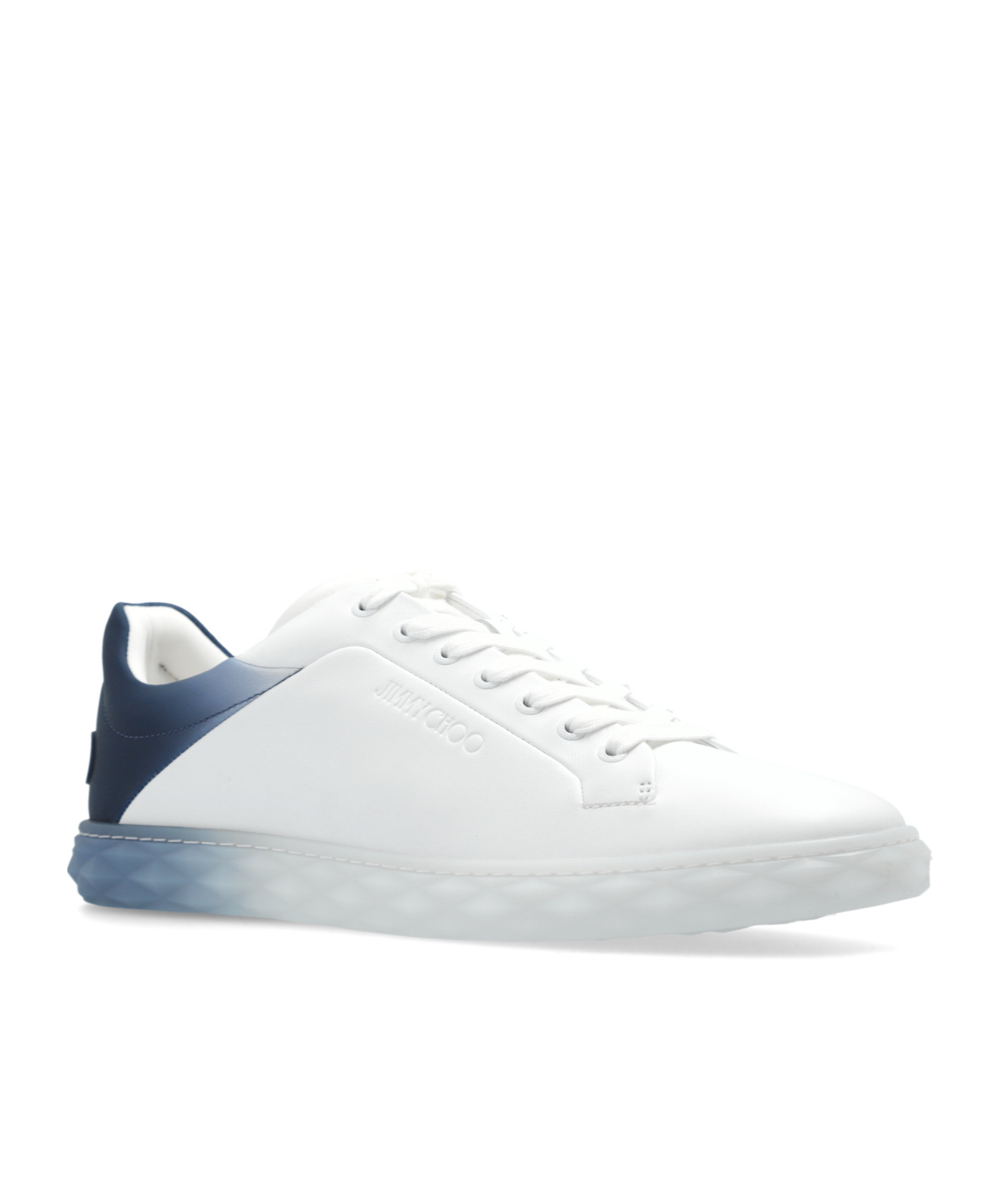Jimmy Choo Leather Sneakers Diamond Light In White