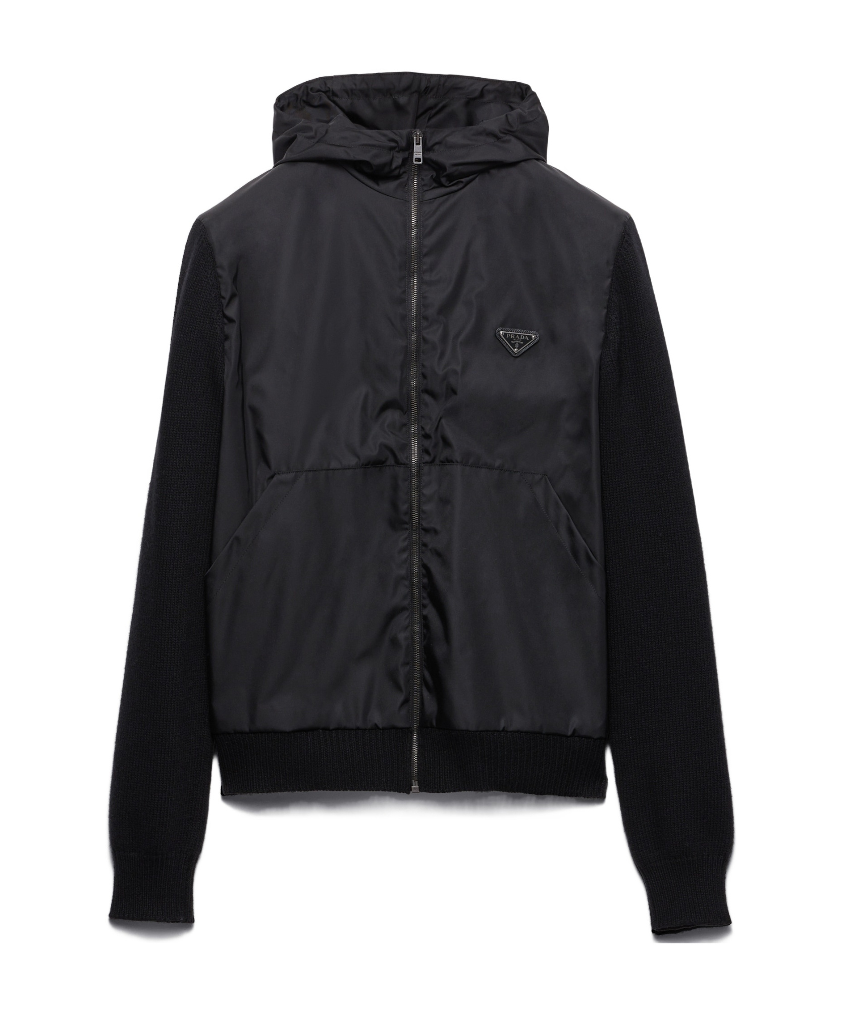 Prada Cashmere And Wool Cardigan In Black