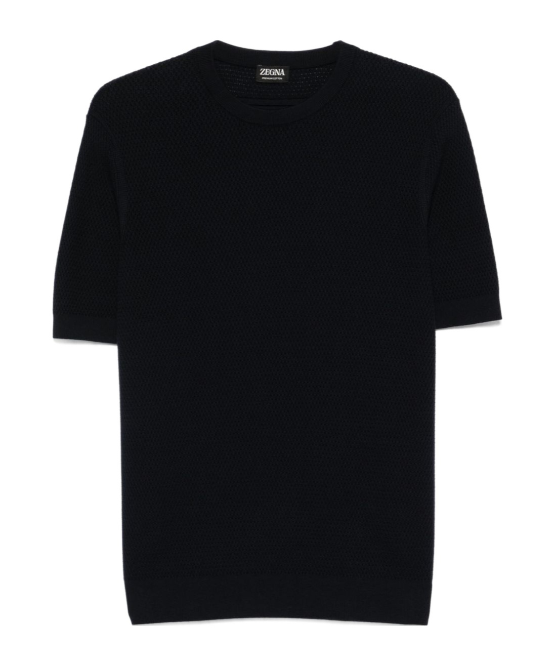 Zegna Knitted Polo Shirt In Black