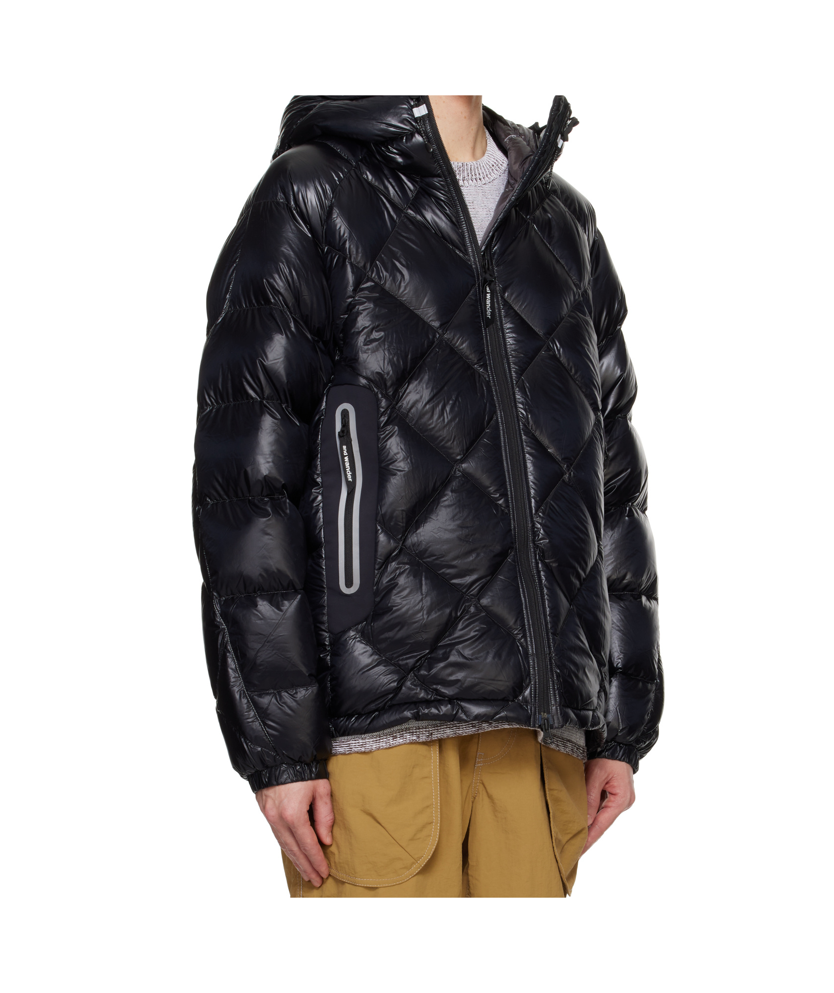 And Wander Long-sleeved Down Jacket In Black