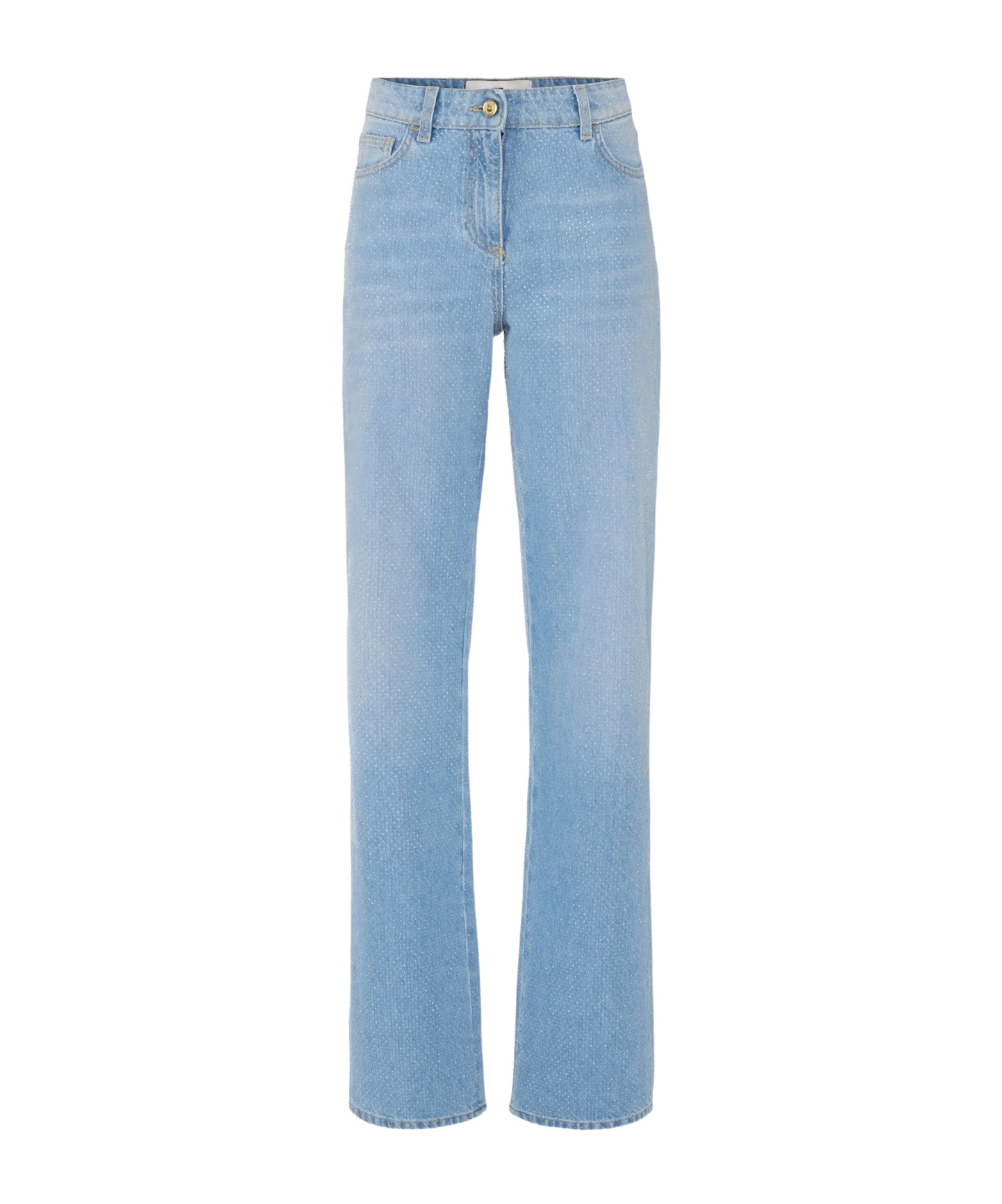 Elisabetta Franchi Rhinestone-embellished Jeans In Blue