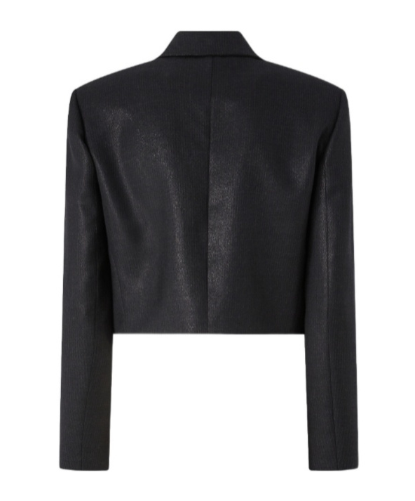 Pinko Cropped Blazer In Black