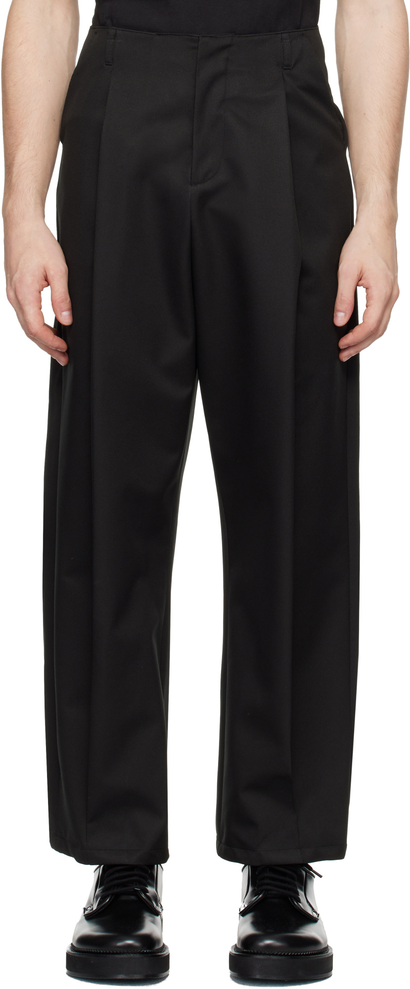Ader Error Belt-loop Formal Trousers In Black
