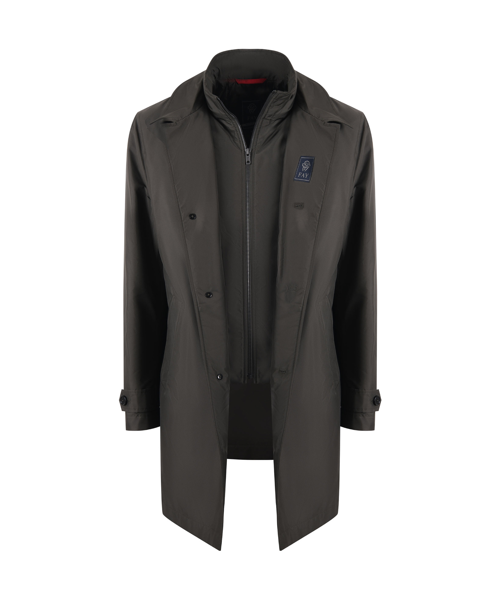 Fay Long-sleeved Casual Jacket In Black