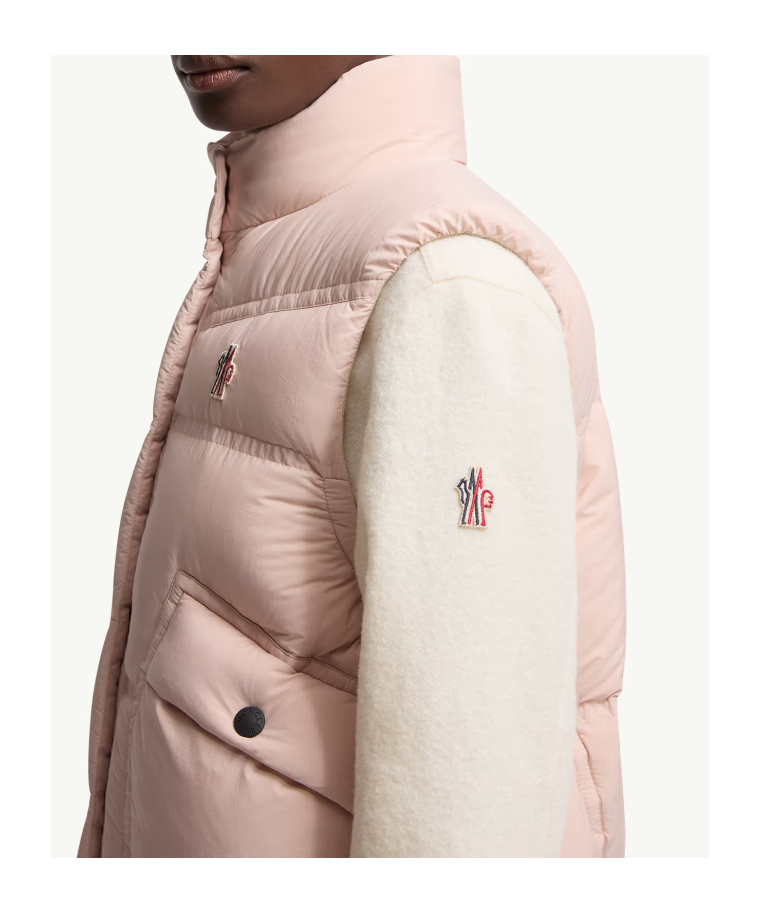 Moncler Baise Down Vest In Pink
