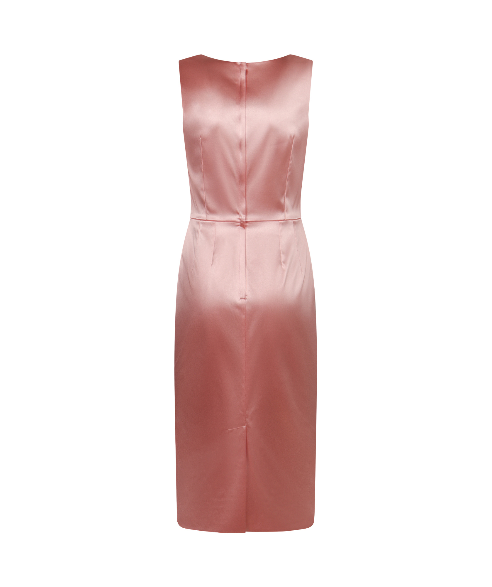 Dolce & Gabbana Satin Midi Dress In Pink