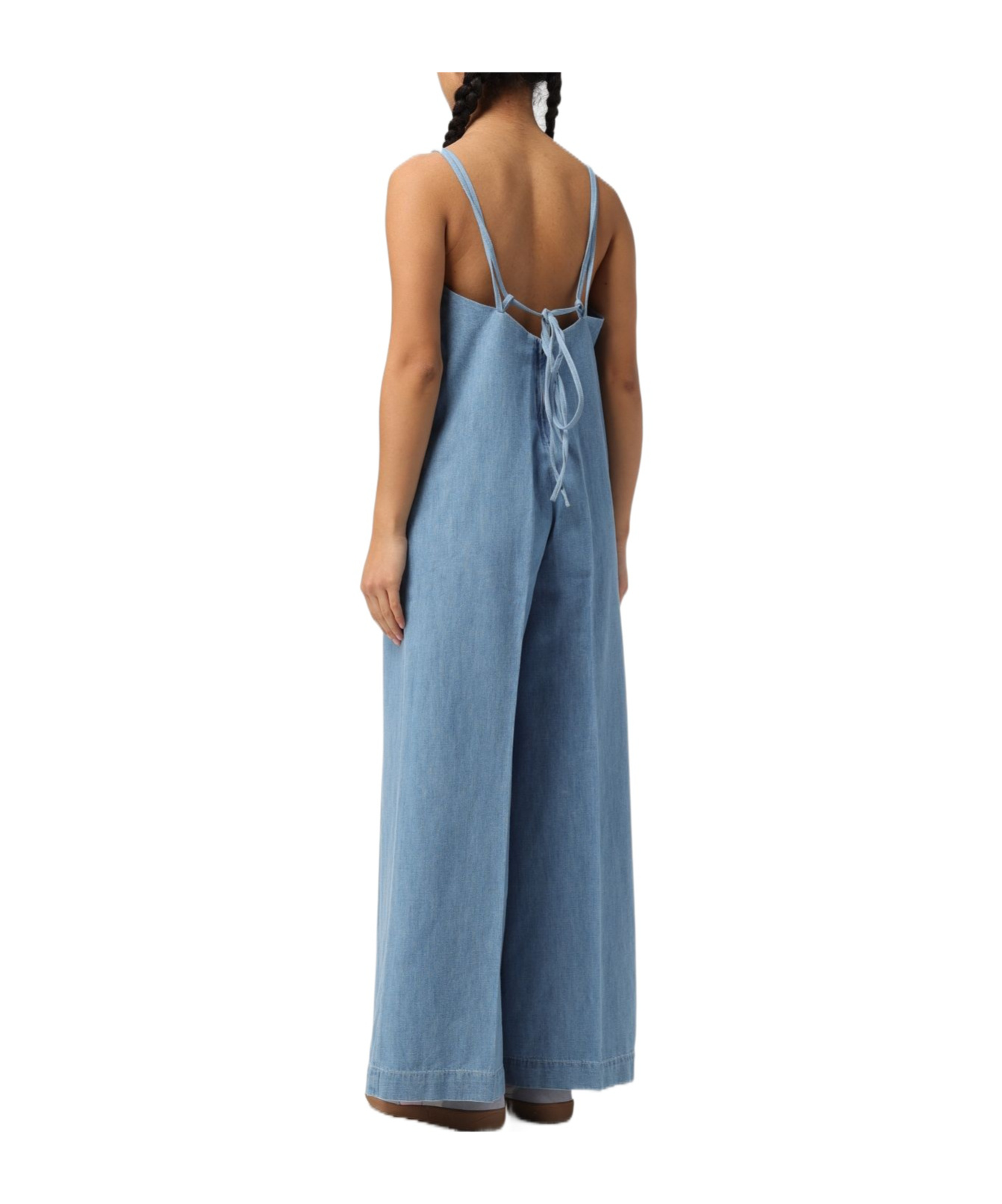 Apc Blue Sunset Denim Jumpsuit In Blue