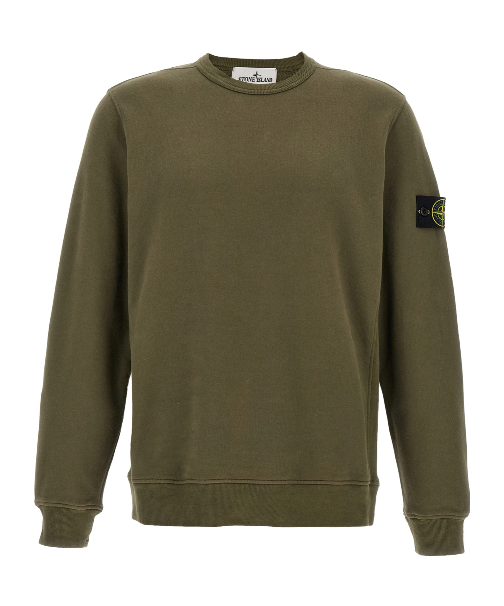 Stone Island Green Cotton Crewneck Sweatshirt