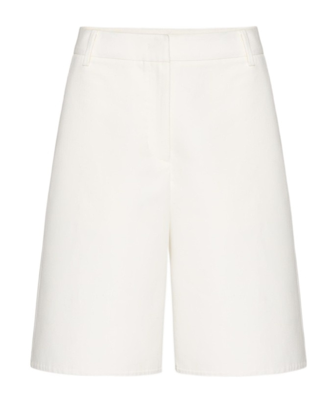 Valentino Vlogo Silk Shorts In White