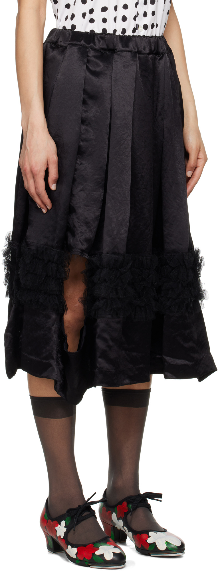 Shop Comme Des Garçons Elastic Waist Skirt