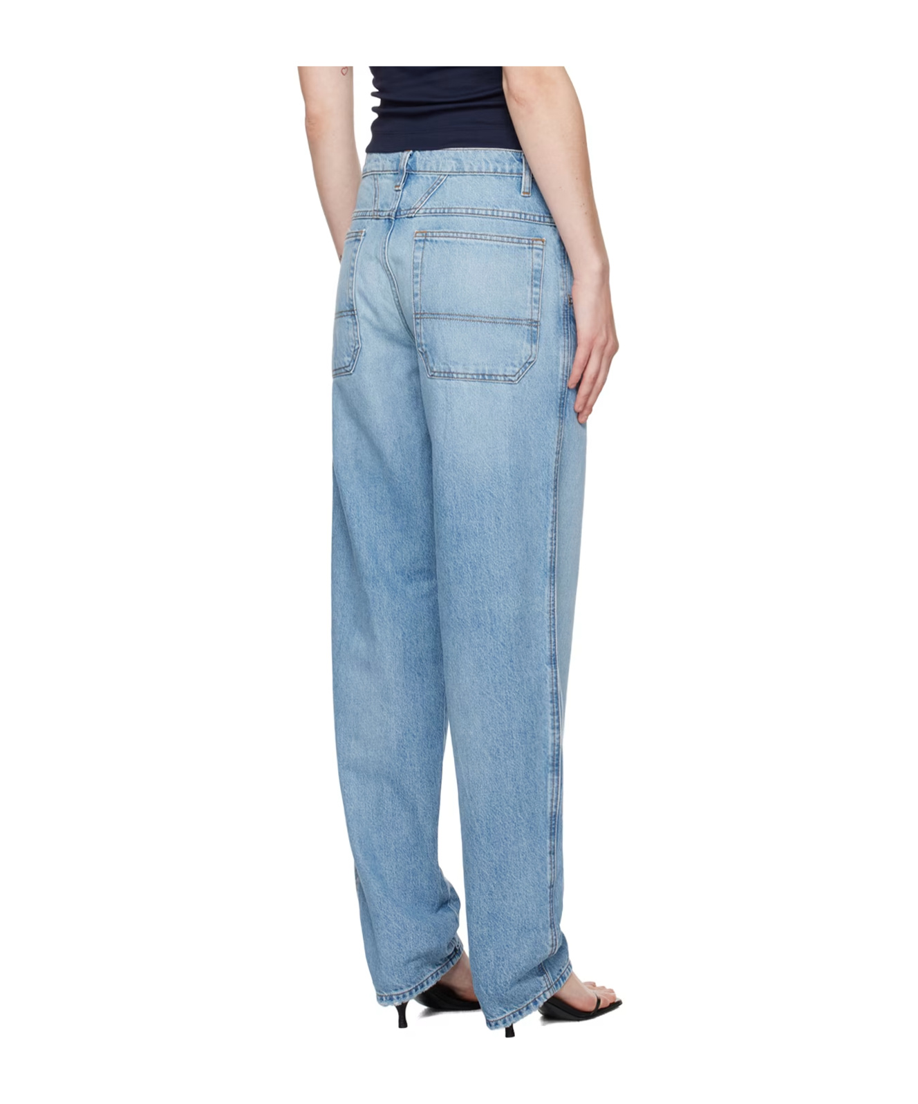 Frame Belt-loop Jeans In Blue