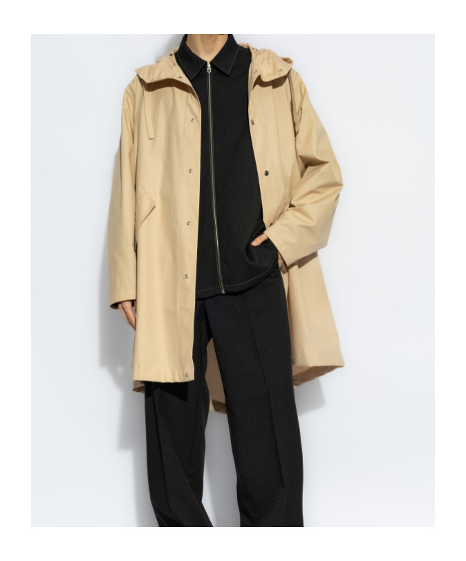 Jil Sander Long-sleeved Windbreaker In Nude