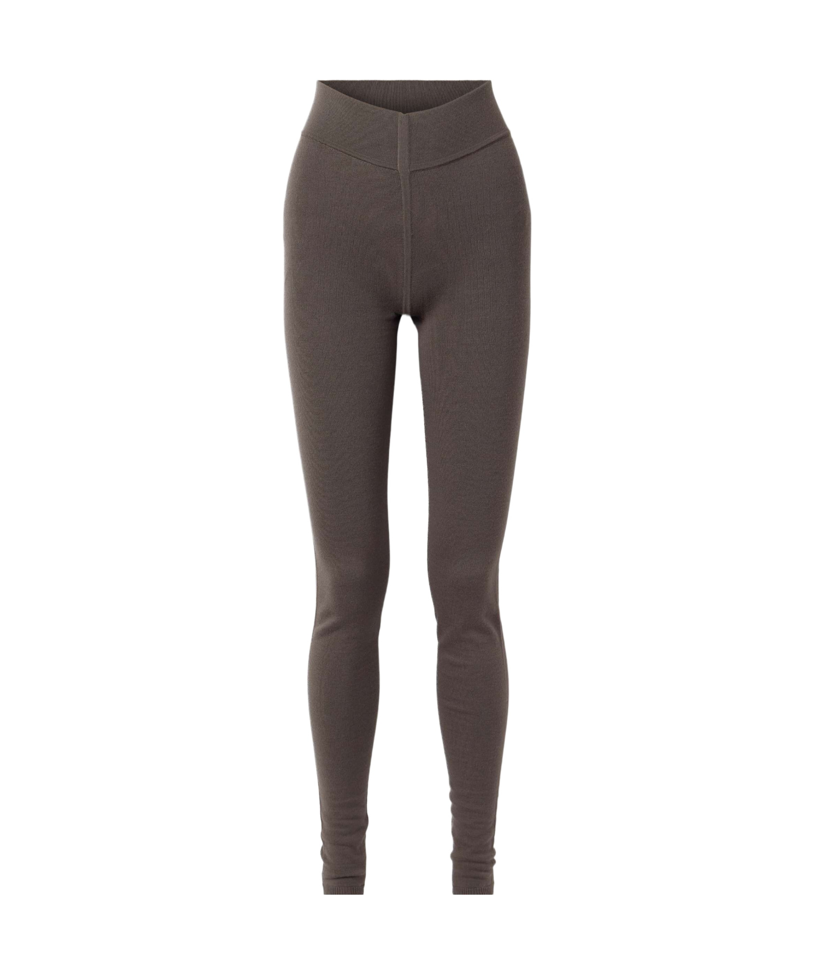 Rick Owens Elastic Waist Leggings In Brown