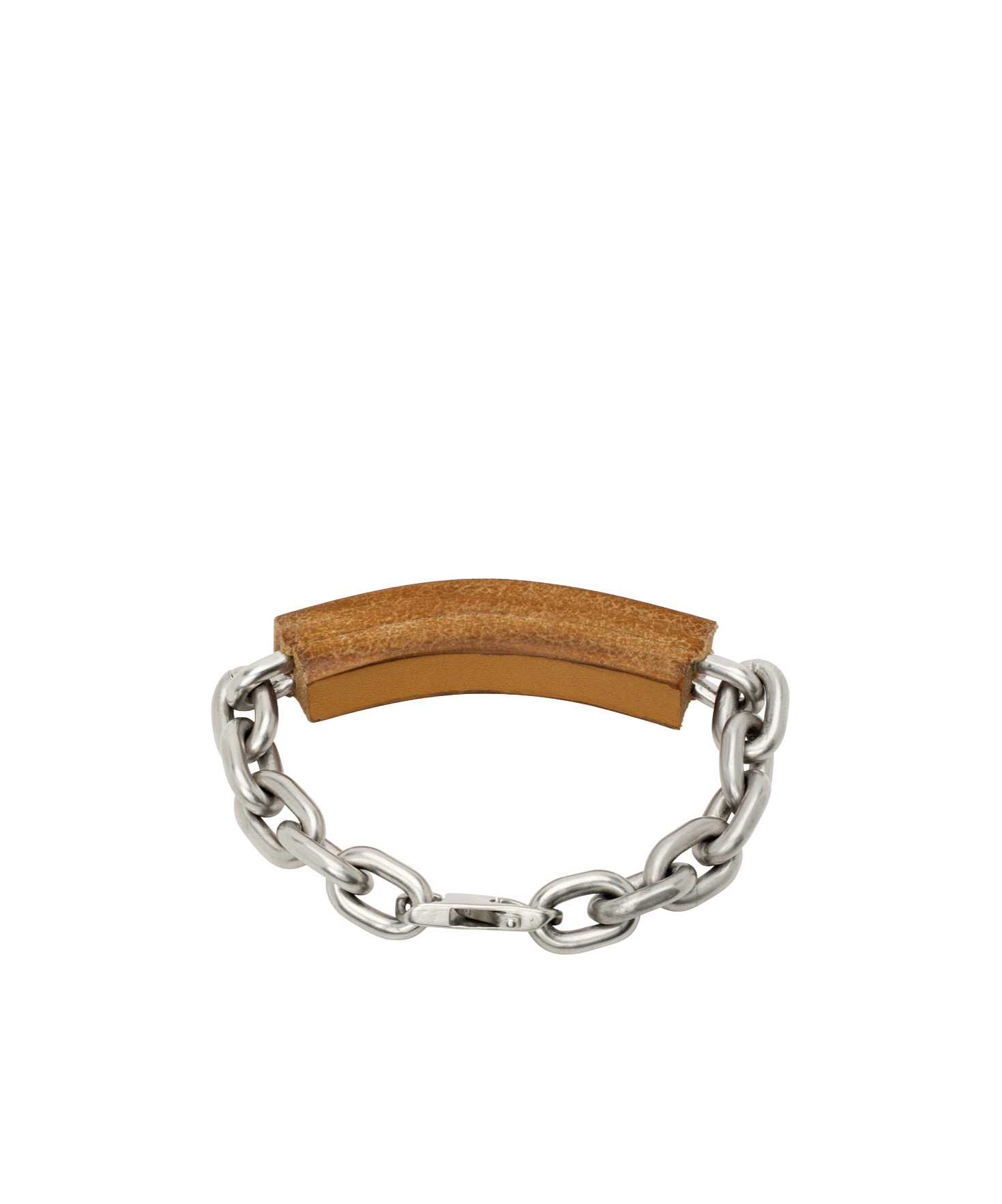 Mm6 Maison Margiela Logo Engraving Bracelet In Yellow