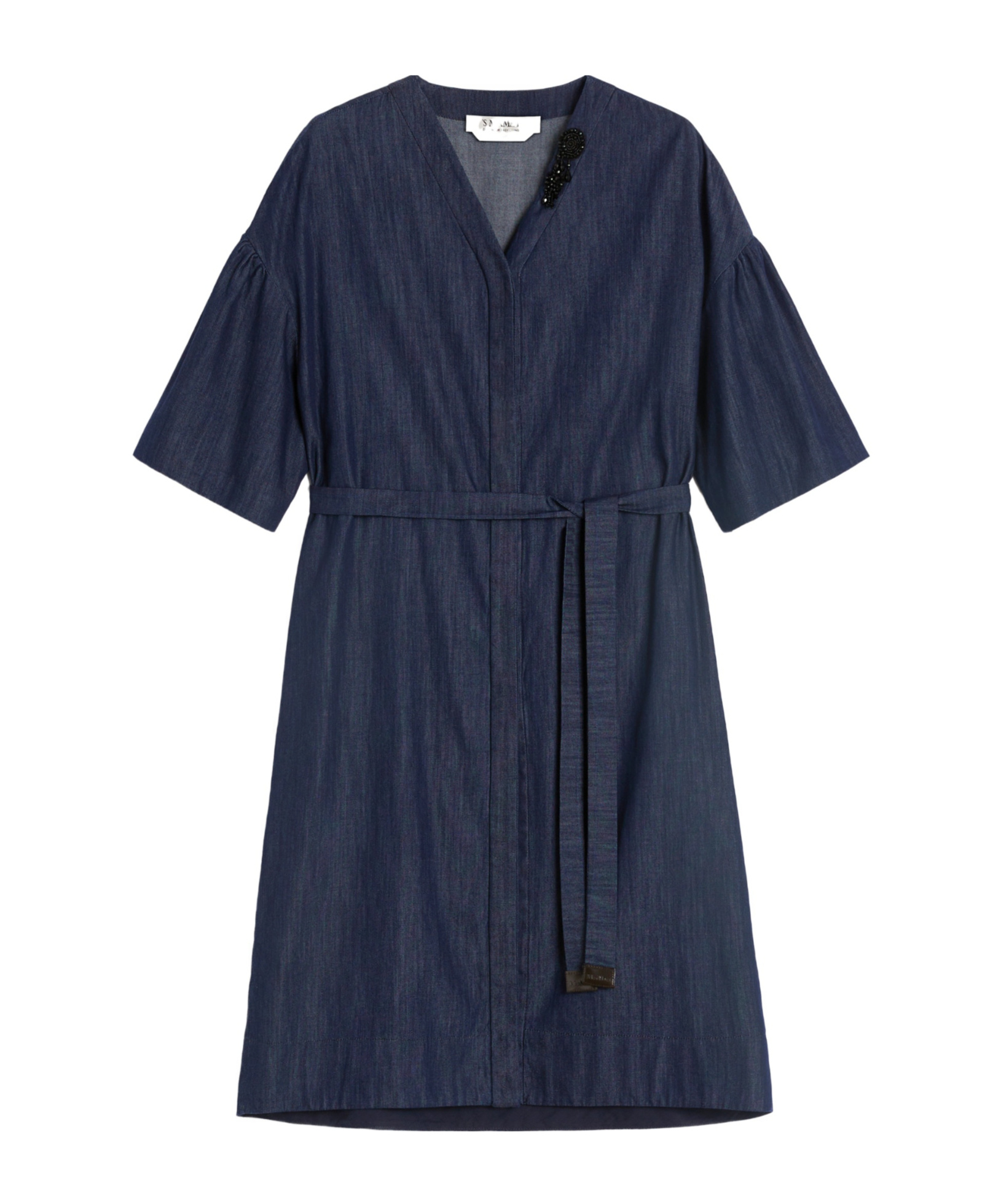 Max Mara Cotton Denim Dress In Blue