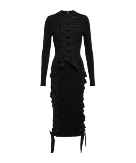 Christopher Kane Bound Midi Dress In Black
