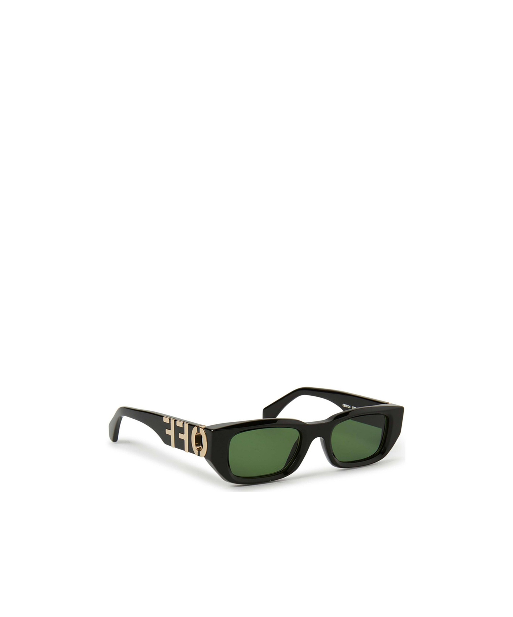 Off-white Rectangular Frame Sunglasses In Green