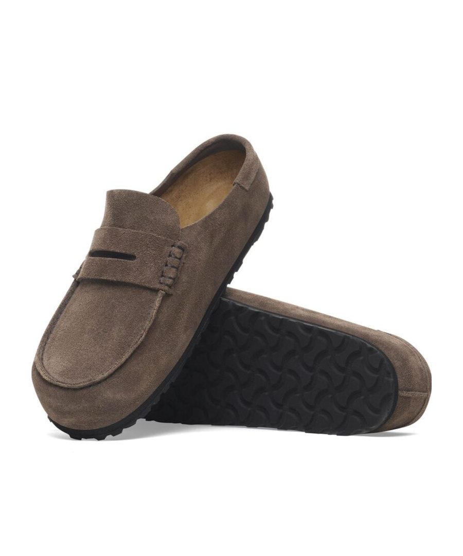Birkenstock Naples Loafer Clog In Brown