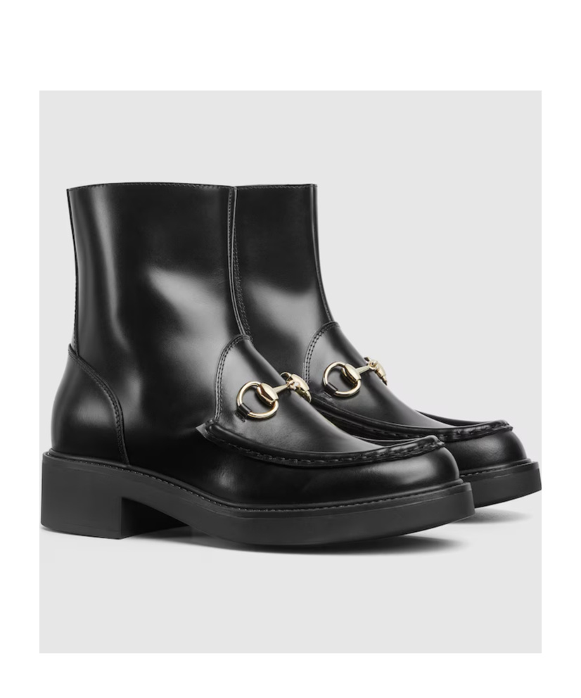 Shop Gucci Women's Horsebit Boot In Black