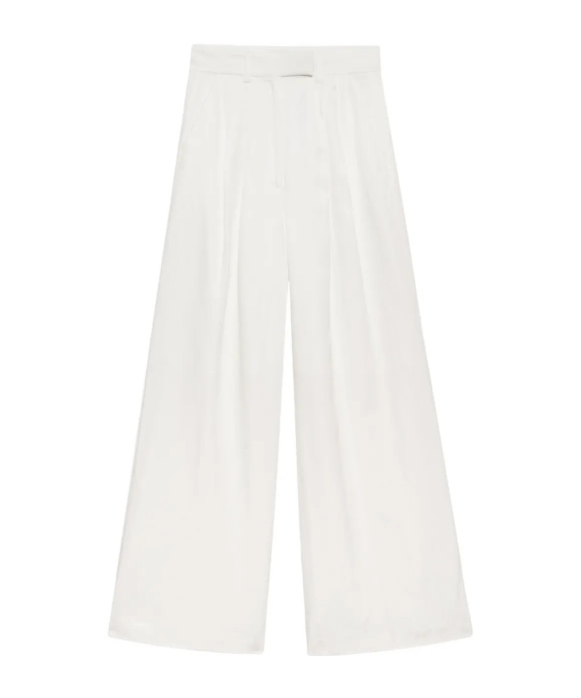 Anine Bing Belt Loops Slacks In White