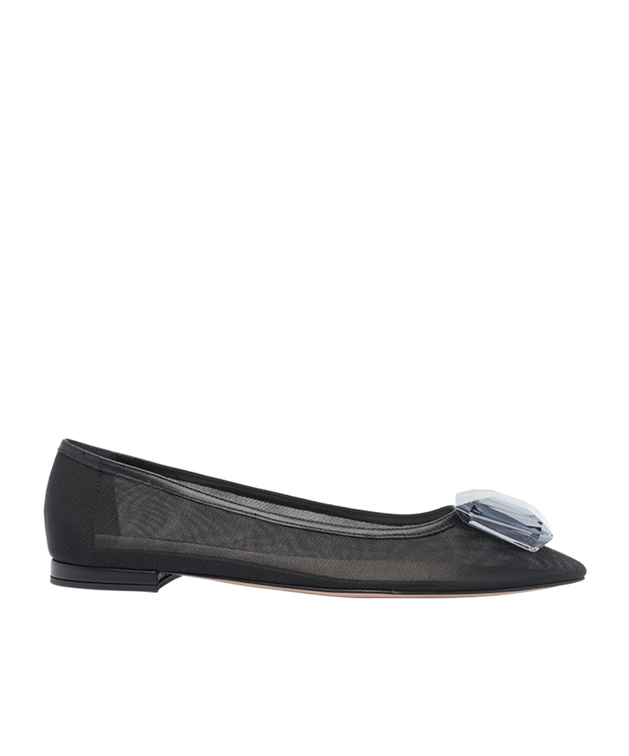 Gianvito Rossi Crystal-embellished Ballet Flats In Black