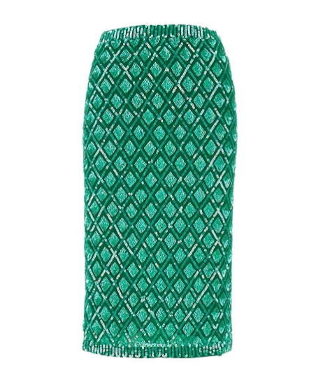 P.A.R.O.S.H SEQUINNED MIDI SKIRT