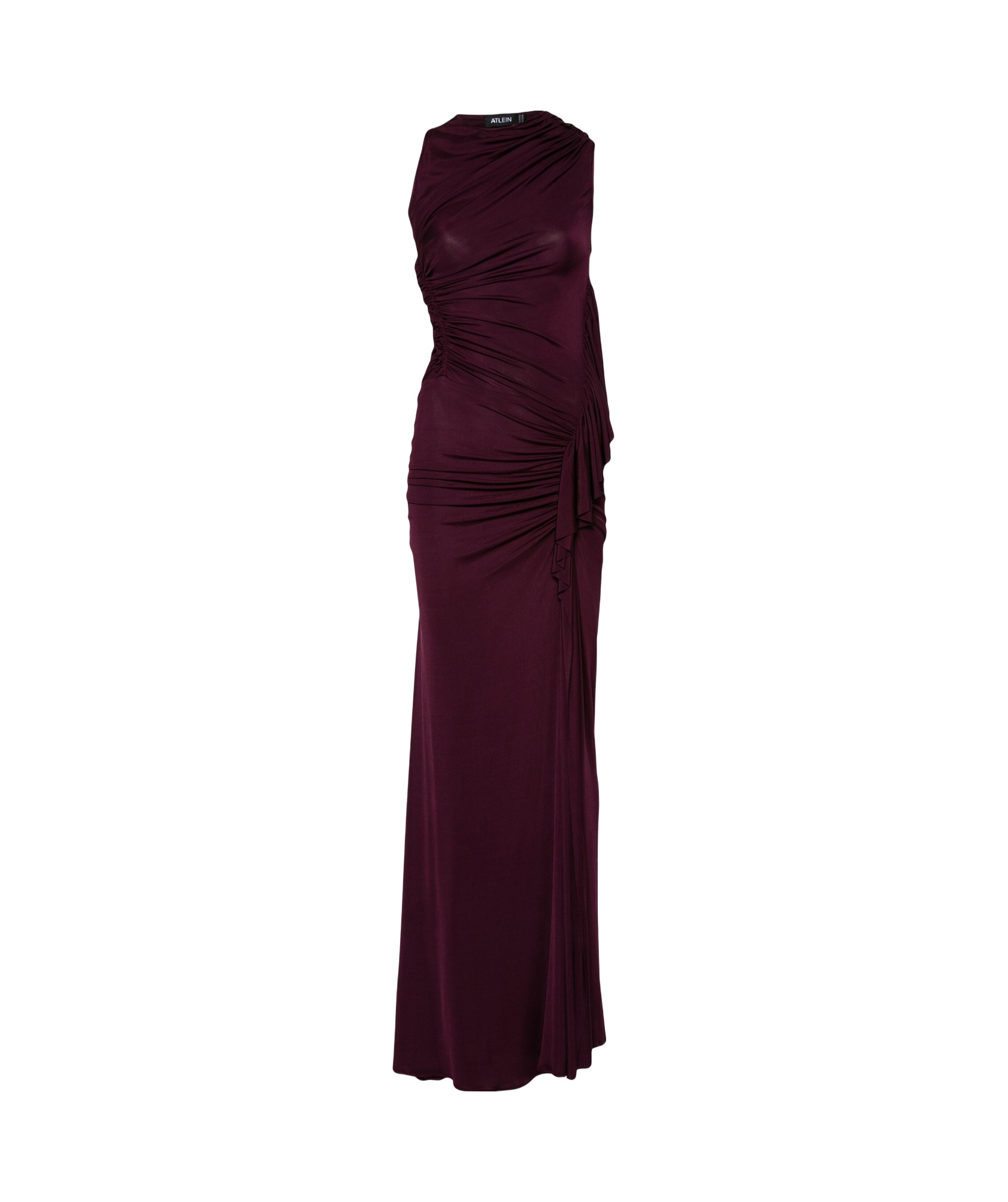 Atlein Draped Maxi Dress In Black
