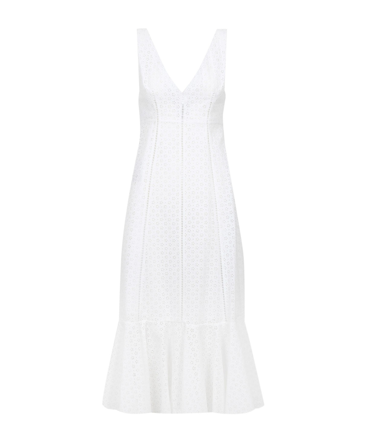 Philosophy Di Lorenzo Serafini Broderie-anglaise Midi Dress In White