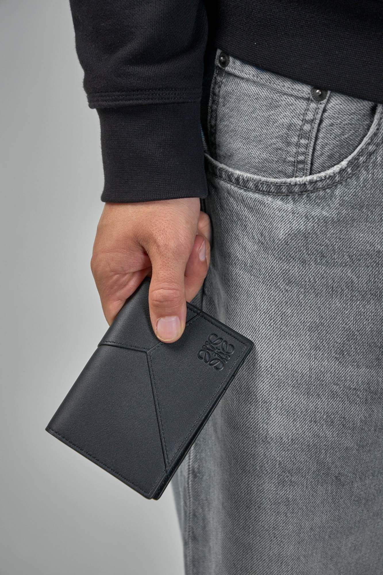 Loewe Quilted Wallet In Black