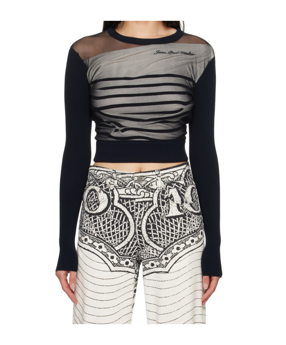 Shop Jean Paul Gaultier Crewneck Sweater