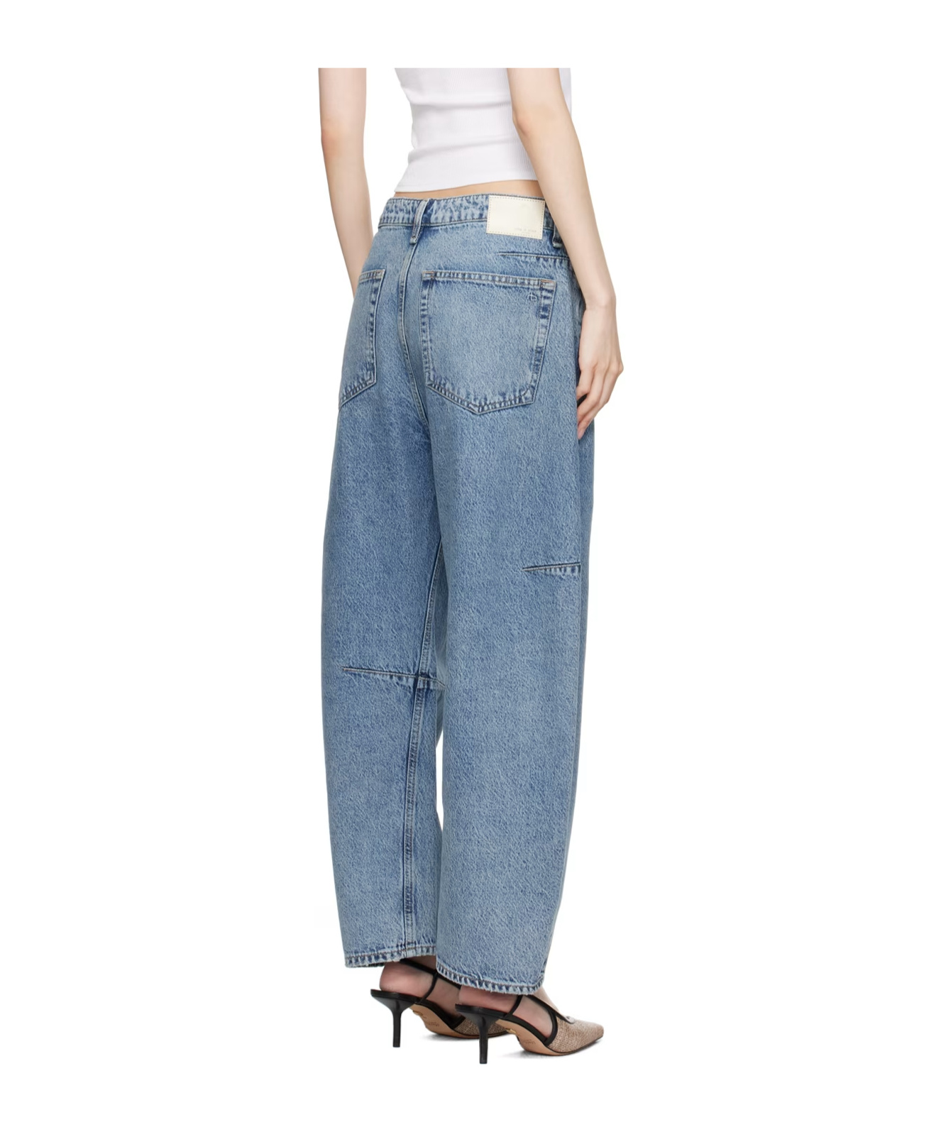 Rag & Bone Charlie Ankle Barrel-leg Jeans In Blue