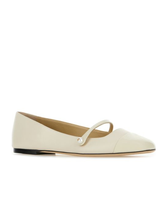 Jimmy Choo Elisa Ballet Flats In Nude