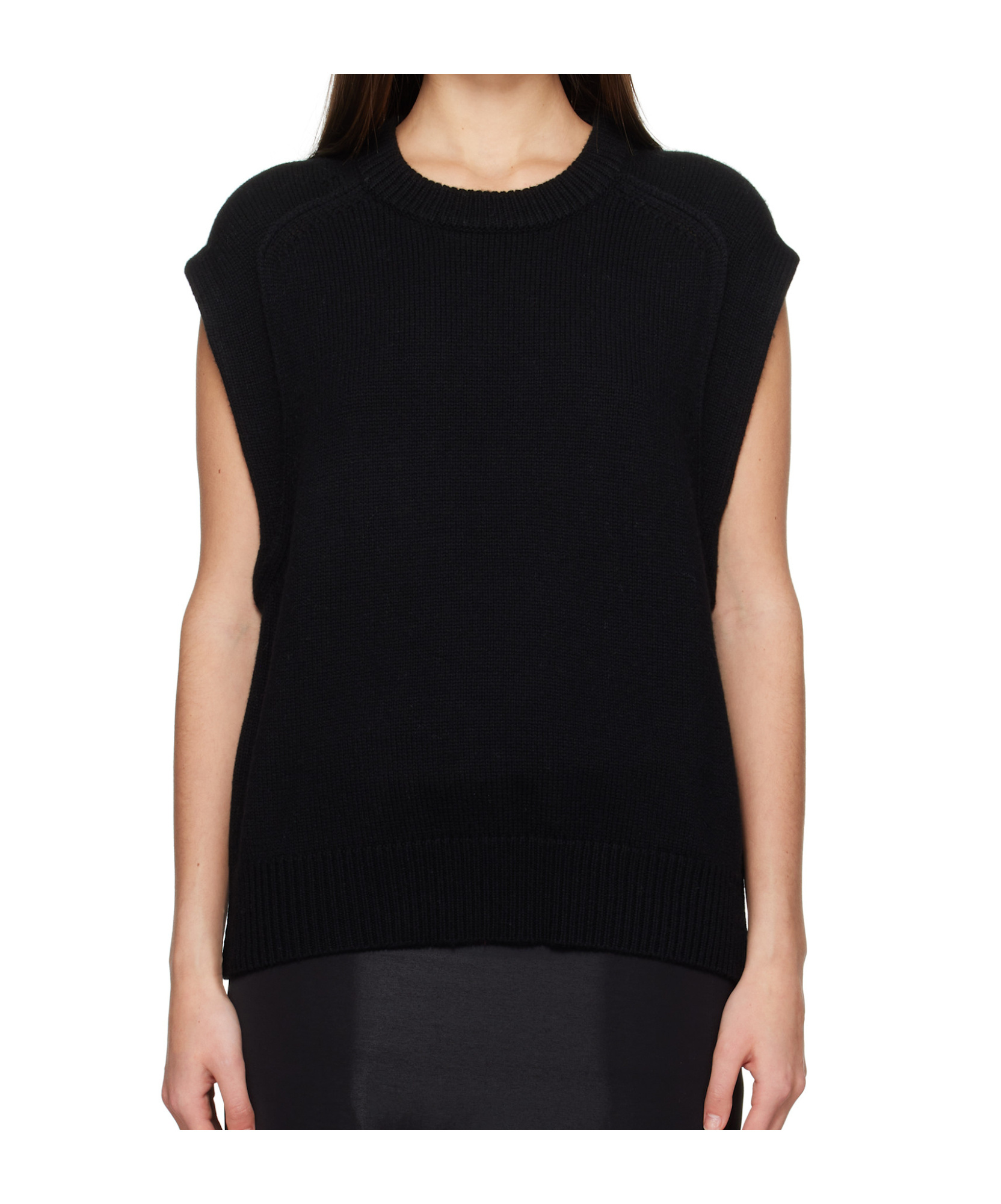 Loulou Studio Black Sleeveless Boxy Top In Black