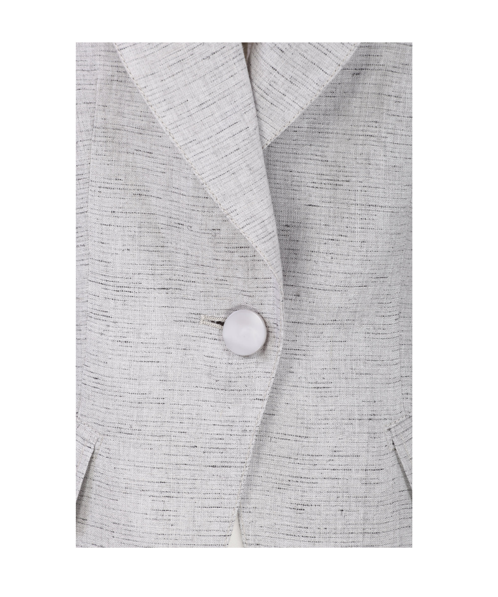 EMPORIO ARMANI SHIRRED-PANEL SINGLE-BREASTED BLAZER