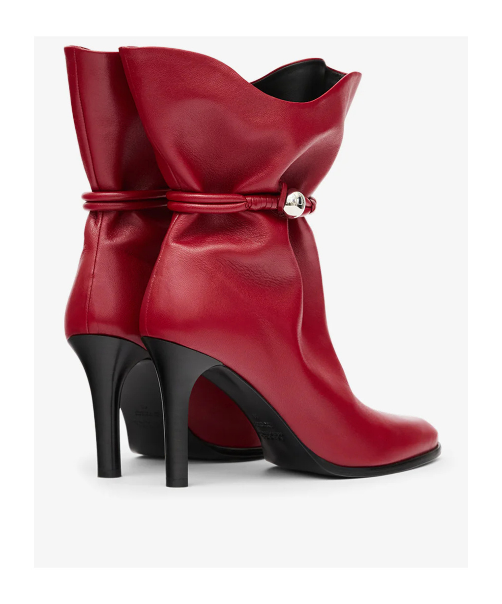 Isabel Marant Pointed Ankle Boots In Burgundy