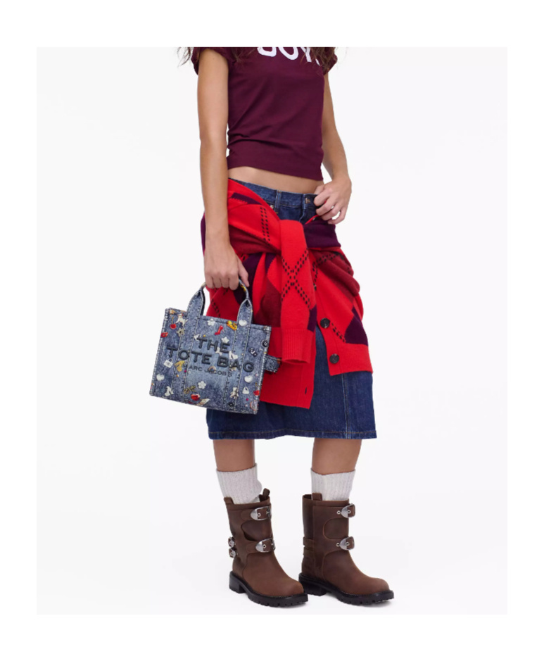 Marc Jacobs The Trompe L'oeil Trinket Small Tote Bag In Blue