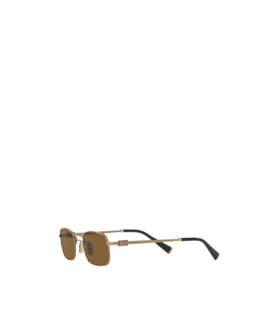 Miu Miu Full Frame Sunglasses In Ancient Gold