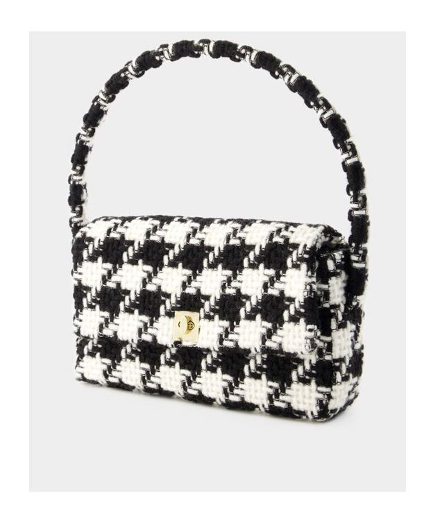 ANINE BING NICO HOUNDSTOOTH-PATTERN SHOULDER BAG