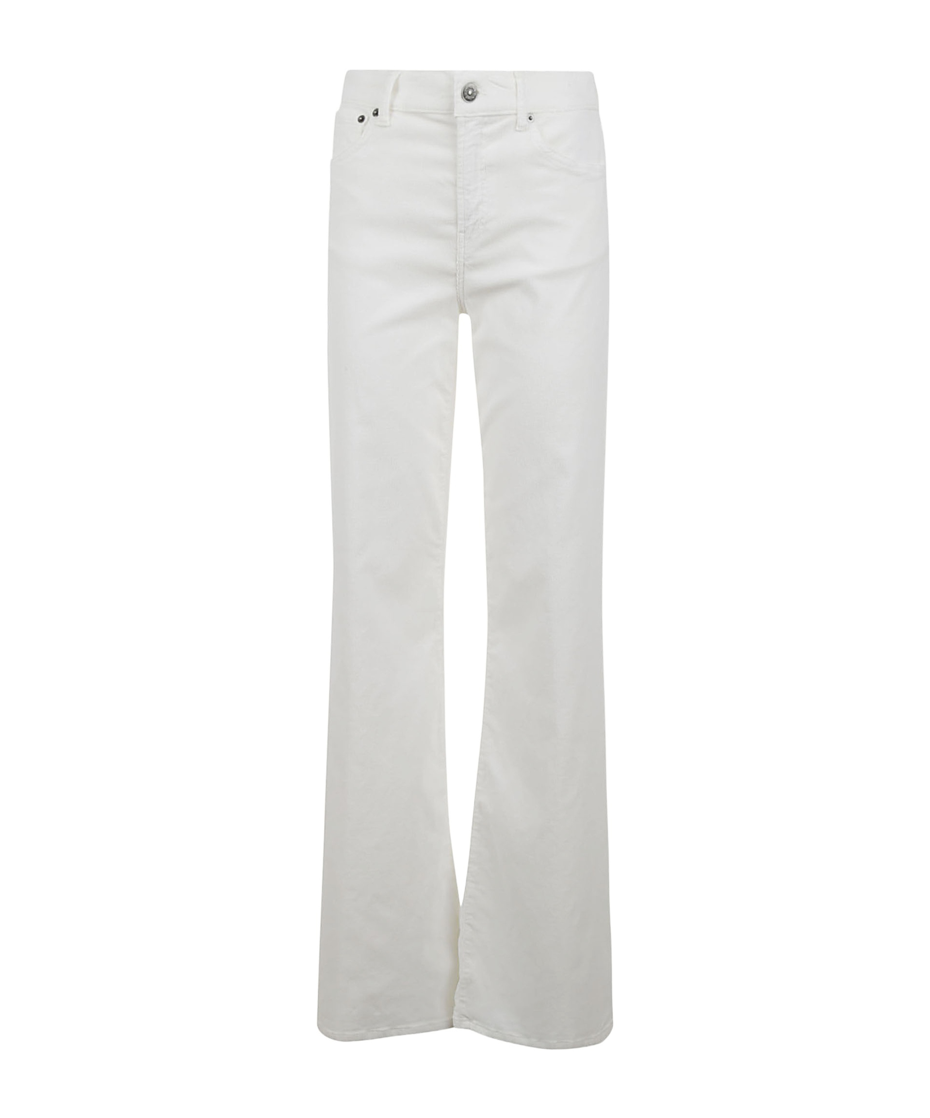 Dondup Belt Loop Casual Pants In White