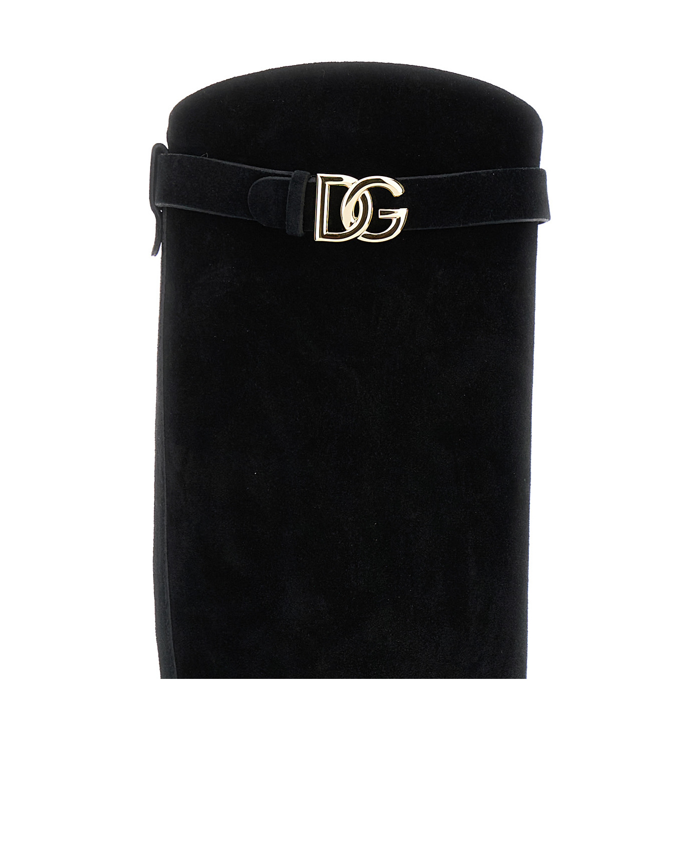 Dolce & Gabbana Dolce Gabbana Logo Plaque Round Toe Boots In Black