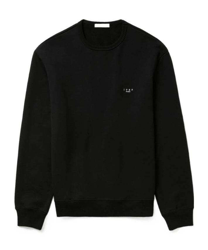 1989 Studio Logo Embroidered Crewneck Sweatshirt In Black