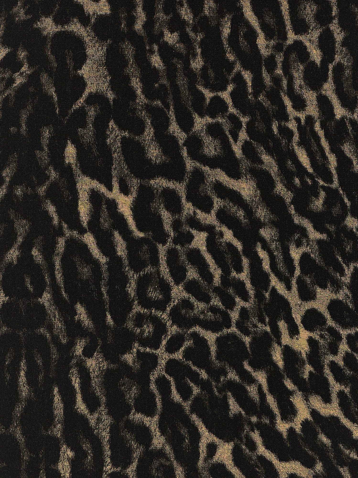 Saint Laurent Patterned Scarf In Brown