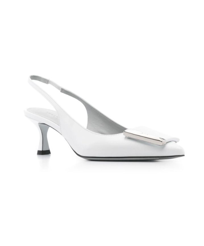 Shop Roberto Festa 50mm Medina Pumps In White