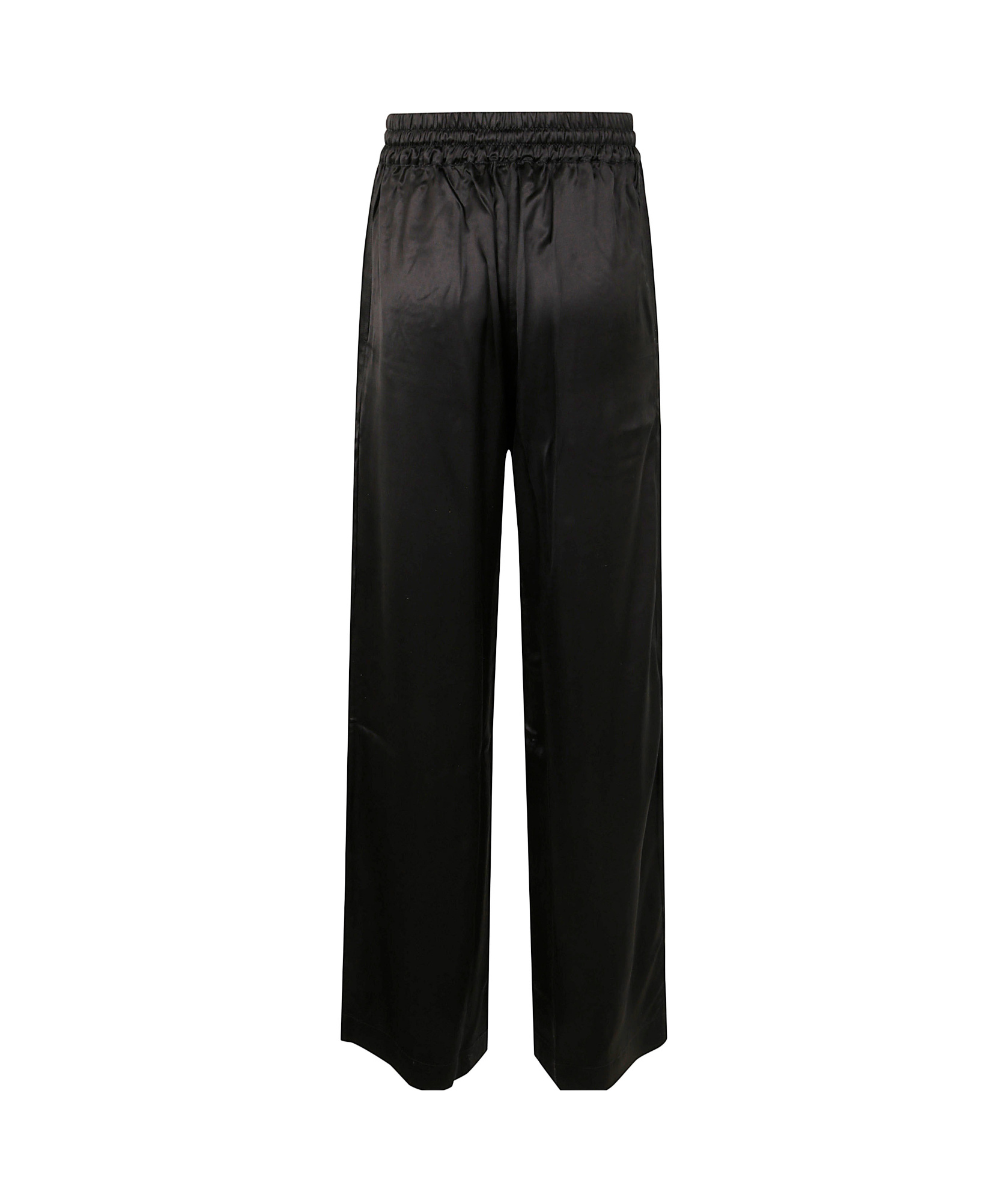 Marine Serre Satin Drawstring Trousers In Black