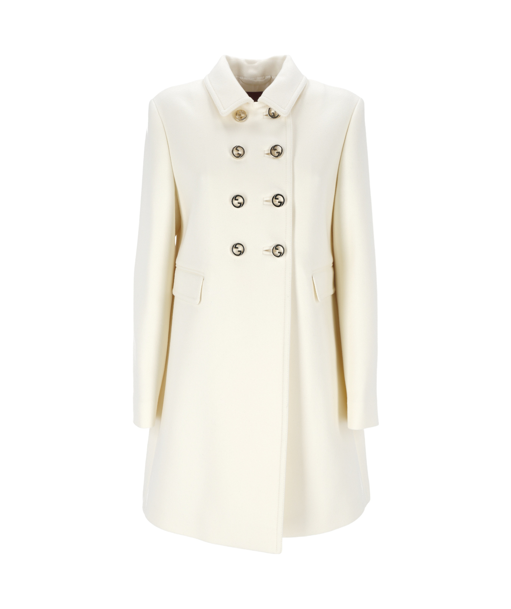 Gucci Interlocking G-buttons Coat In White