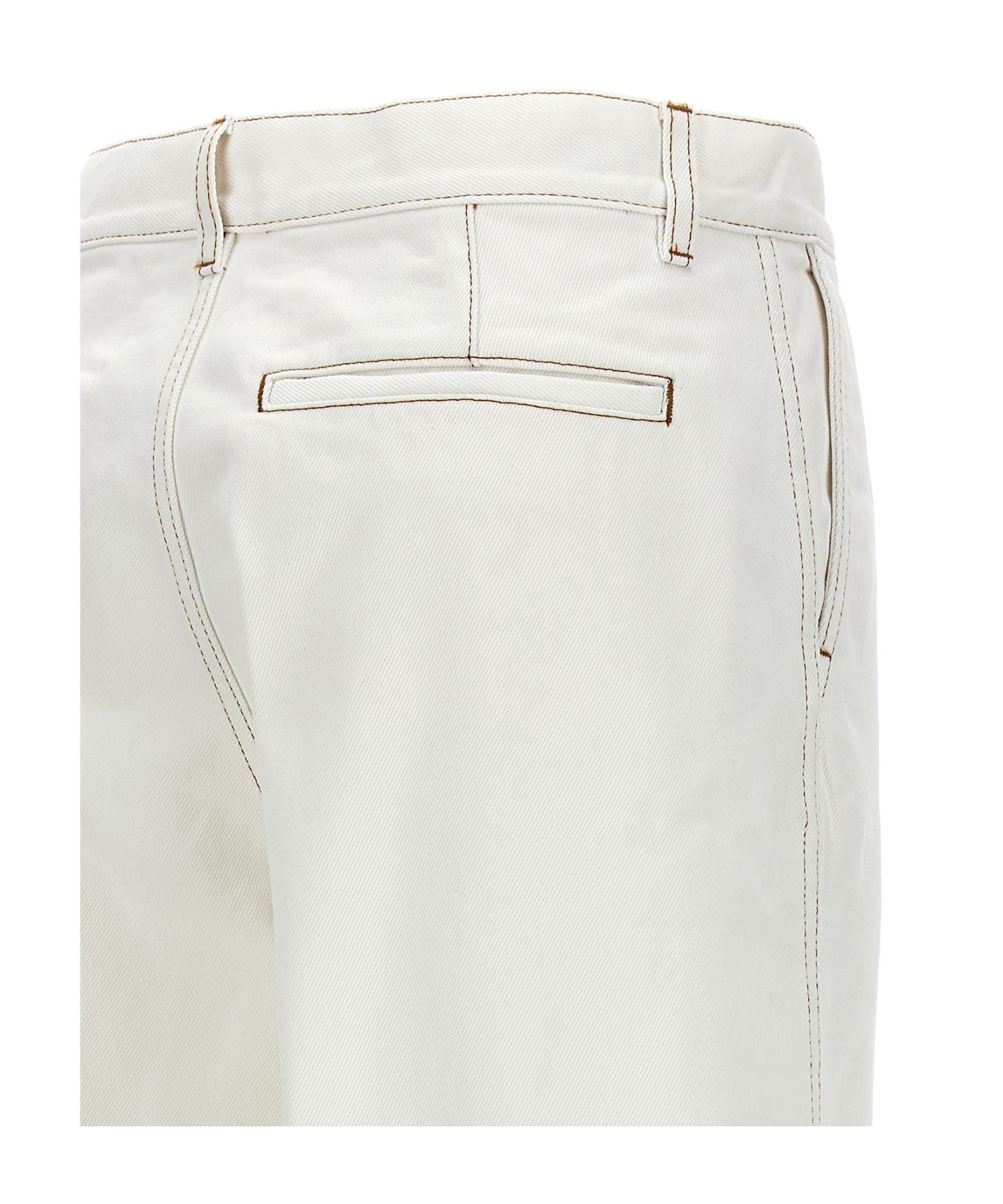 Dries Van Noten Belt-loop Casual Pants In White