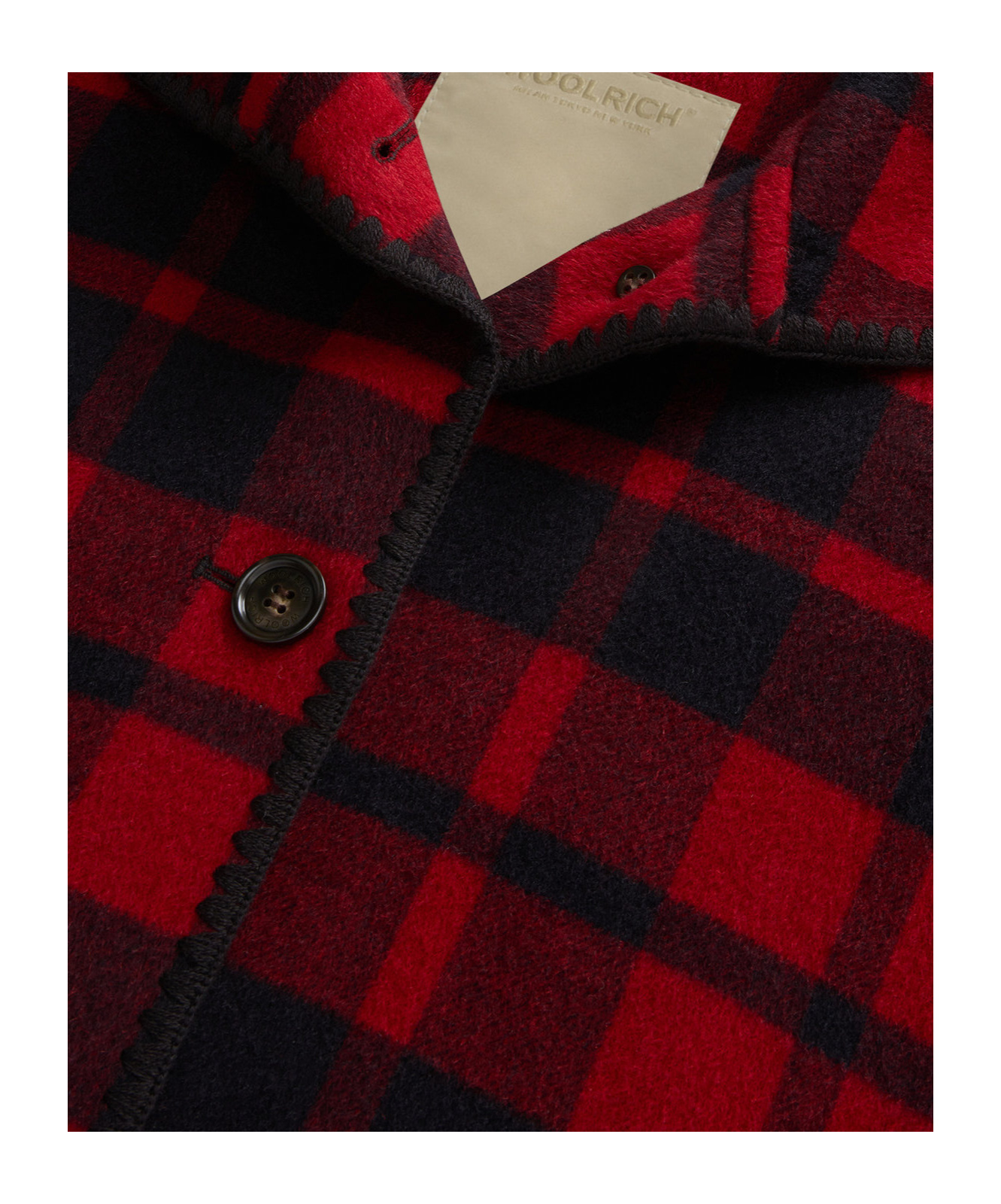 Woolrich Blanket Cape In Black