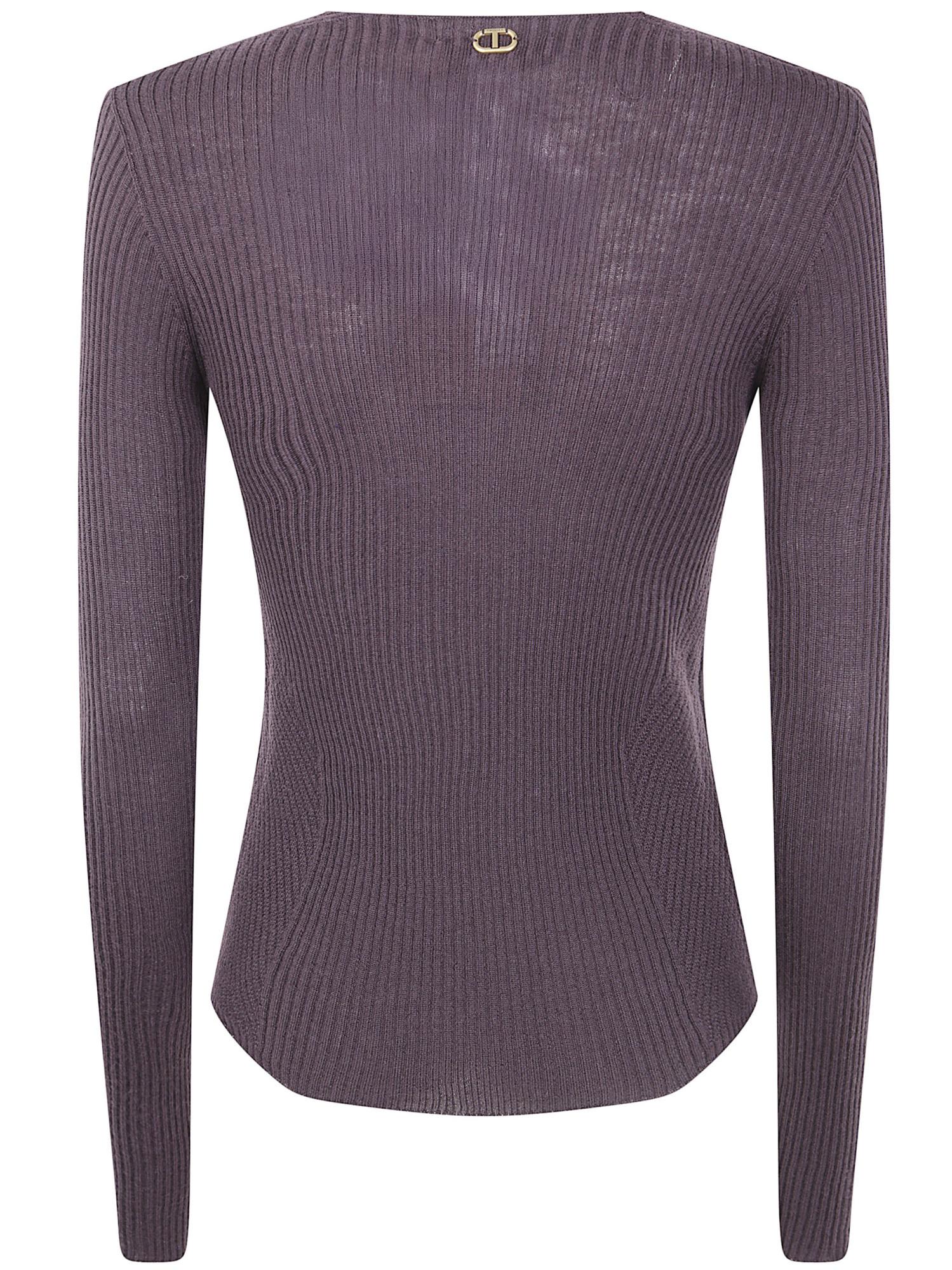 Twinset Twin-set Round Neck Sweater In Purple